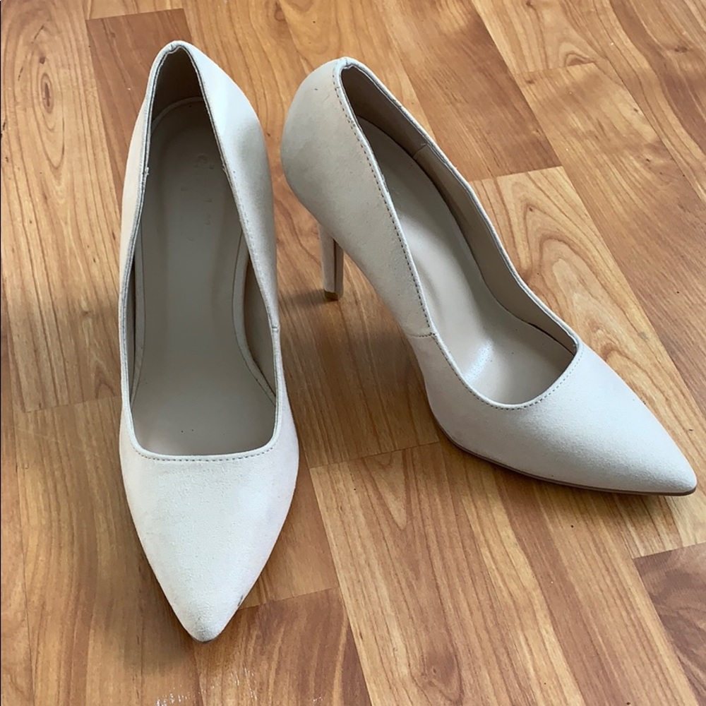 Nude Suede Heels